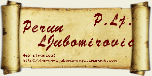 Perun LJubomirović vizit kartica